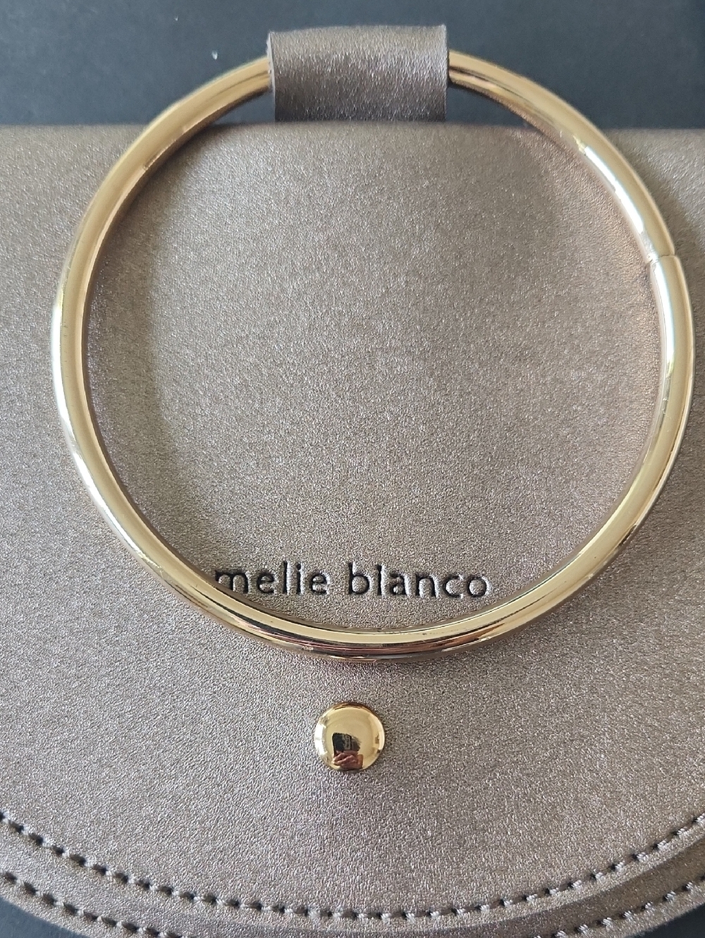 Melie Bianco Bronze Crossbody with Gold Hardware - Picture 3 of 7